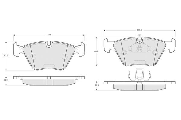 PROCODIS FRANCE Piduriklotsi komplekt,ketaspidur PF1318